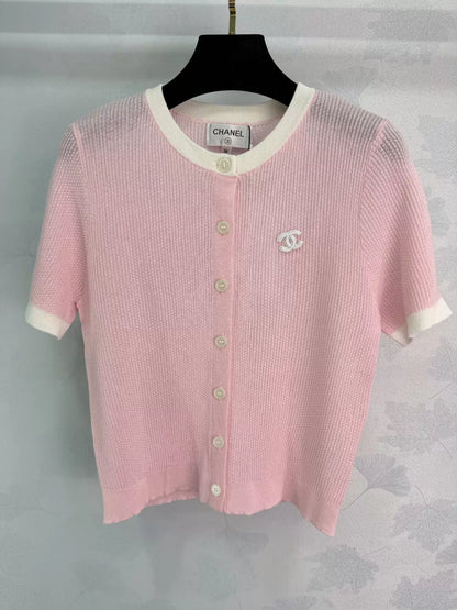 Knitted Short-Sleeve Top