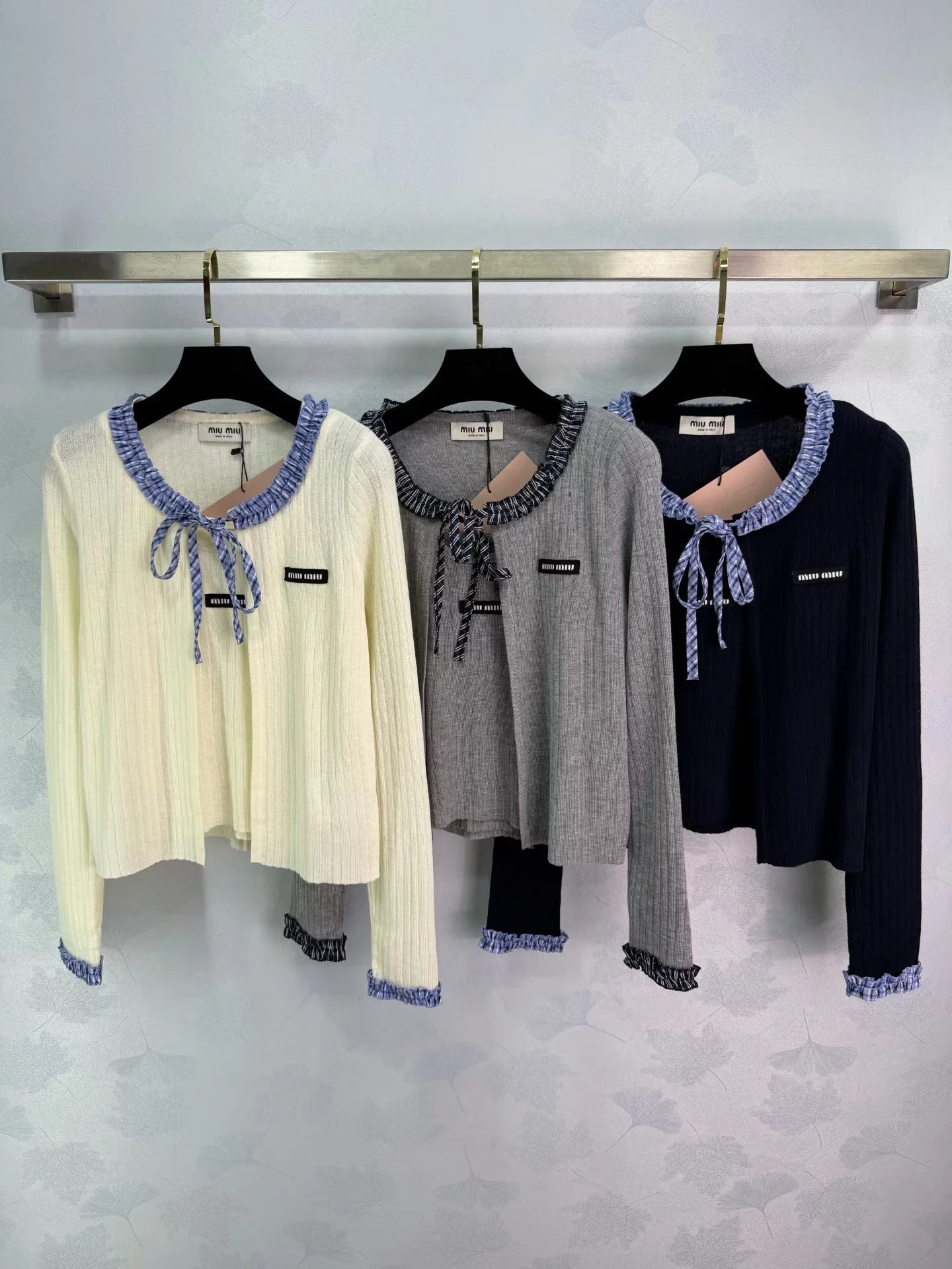 Ruffled Knit Cardigan