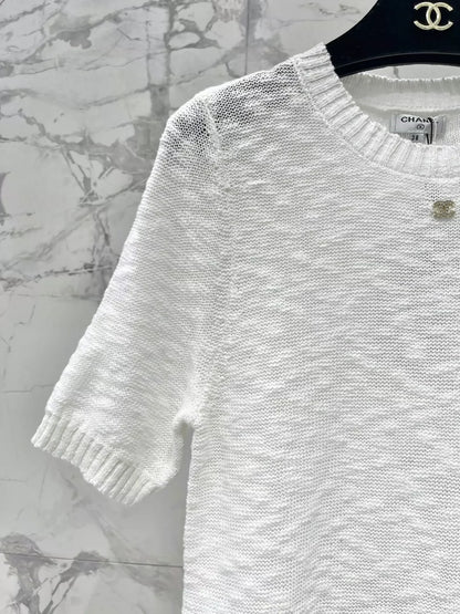 25 new product Embroidered knitted short sleeves