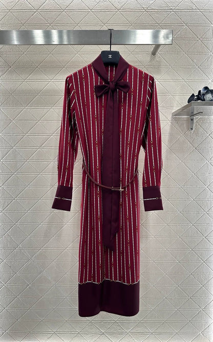 25fw Printed belt dress