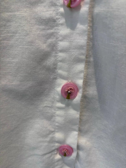 26ss Beaded cotton-linen shirt
