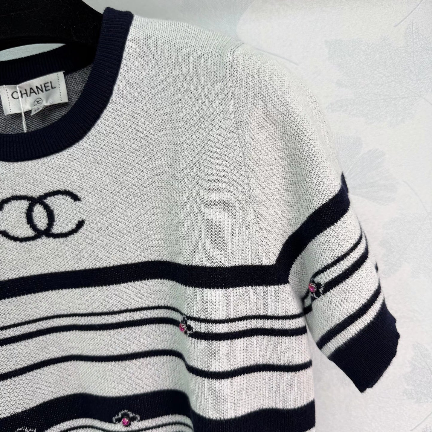 Striped Knit Short-Sleeve T-Shirt