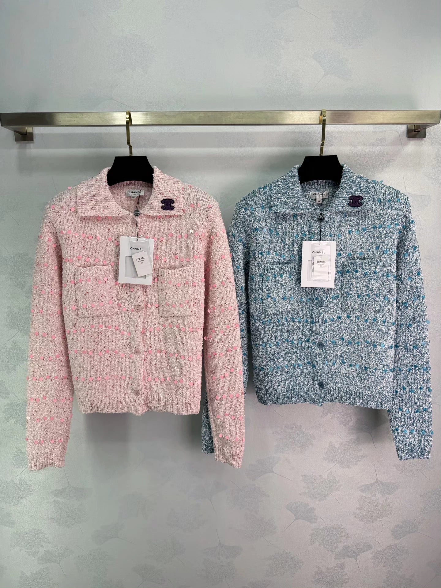 Sequined Knit Cardigan