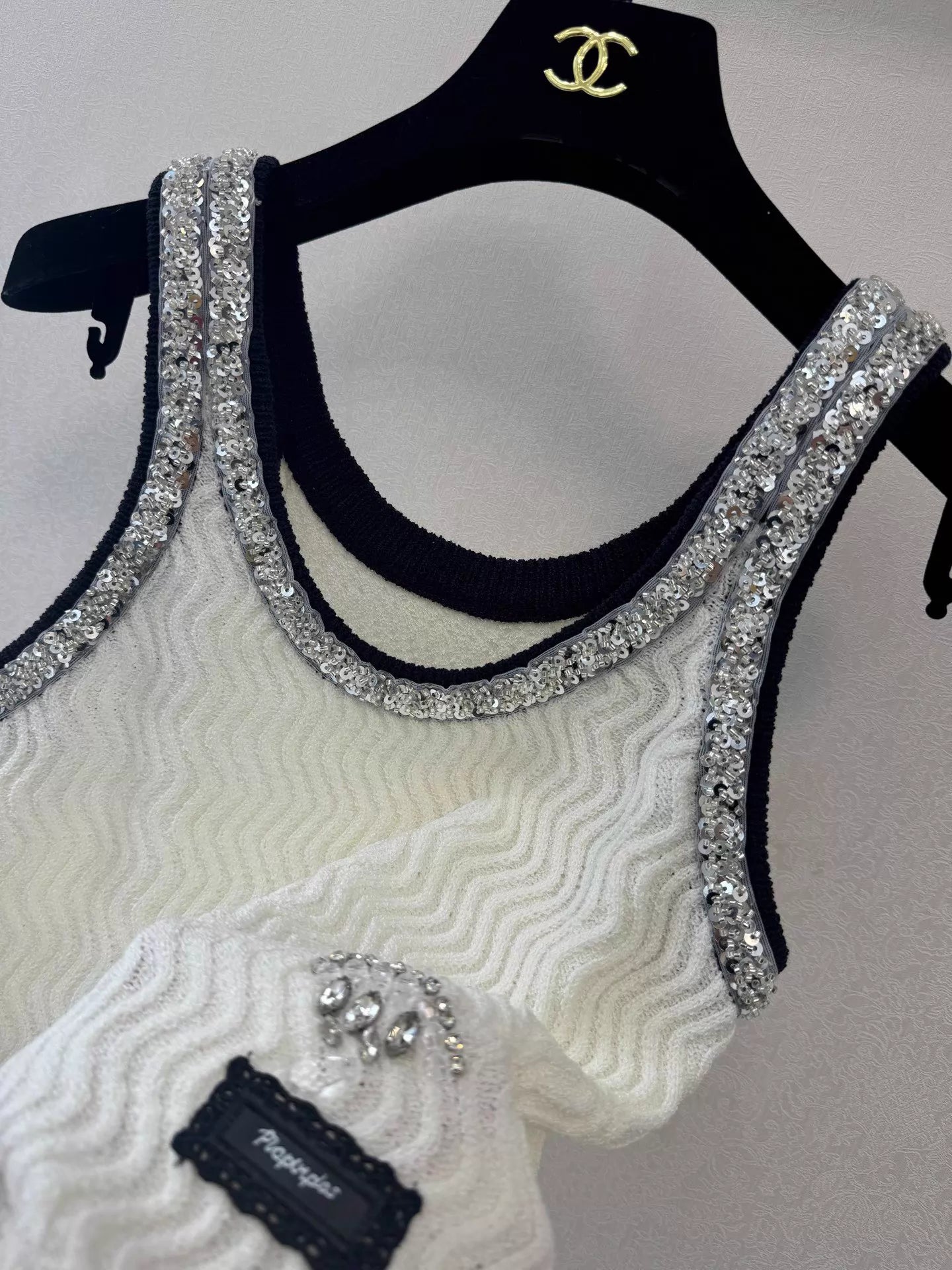 Sequined Knit Vest