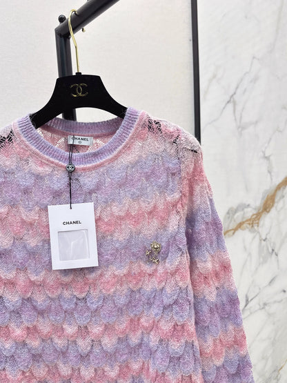 25fw Color changing knitted round neck