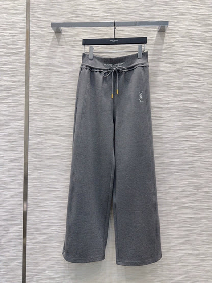 26Casual Trousers with Embroidered Logo and Drawstring