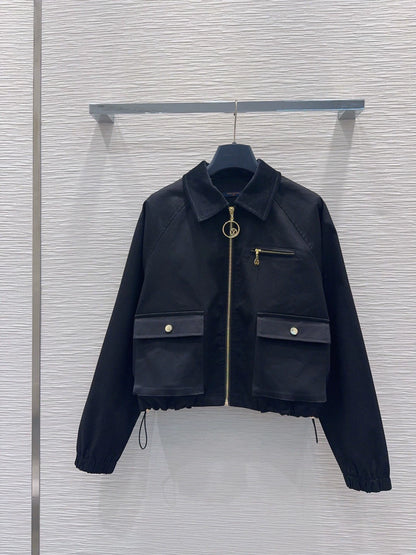 26New Long-Sleeve Jacket with Pockets, Drawstring, and Zipper