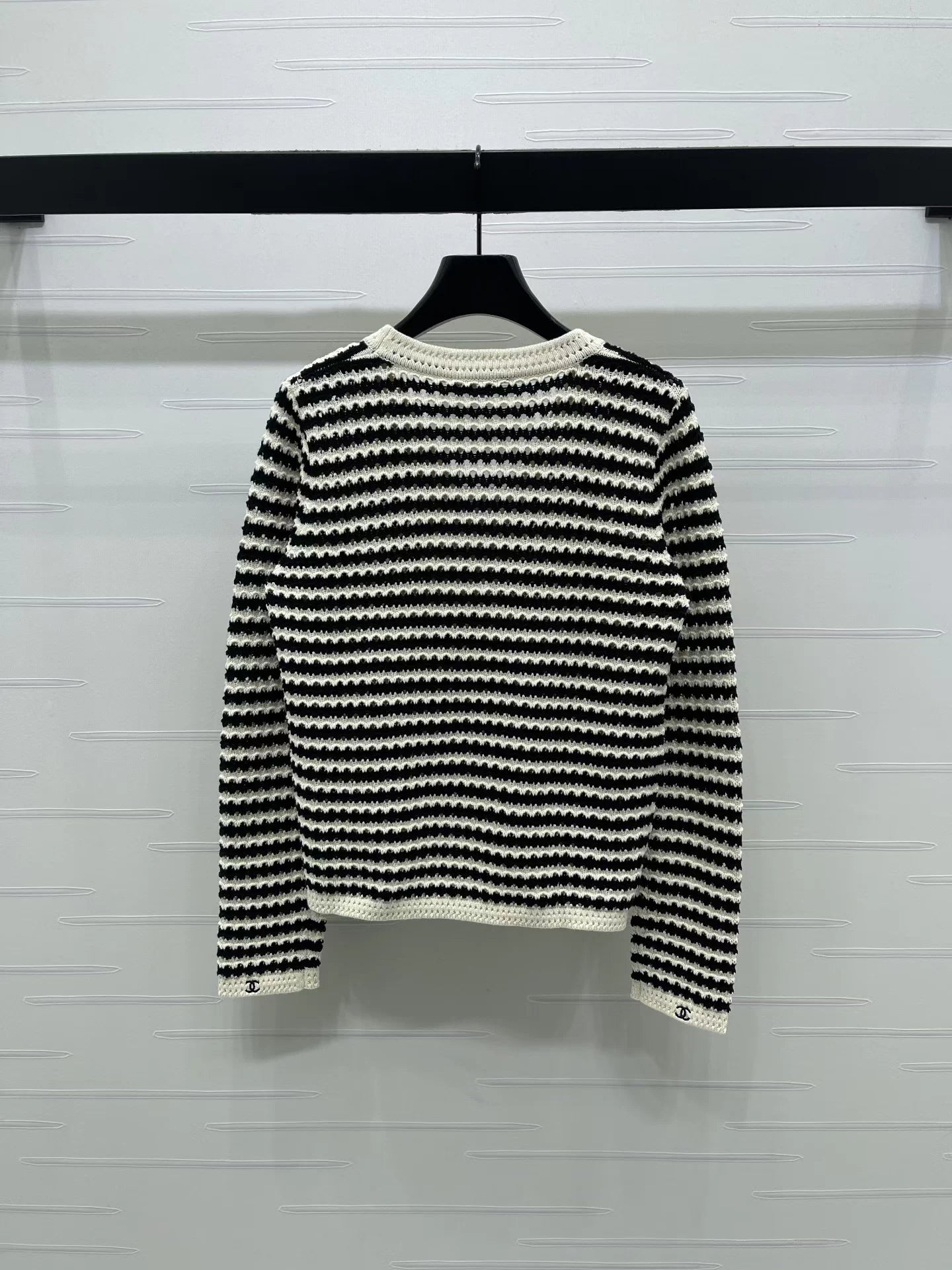 Striped V-neck Cardigan