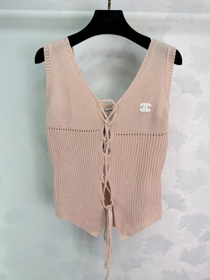 Tie-front Knit Vest