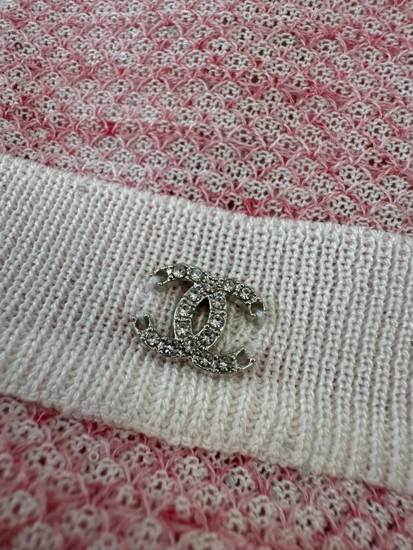 26ss Pink Knit Short-Sleeve T-Shirt