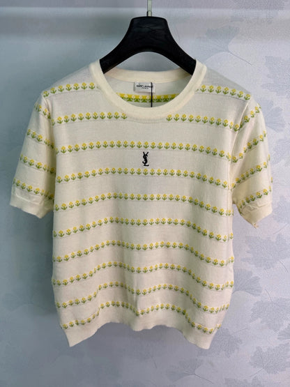 Yves Saint Laurent/26SS New Knit Short Sleeve