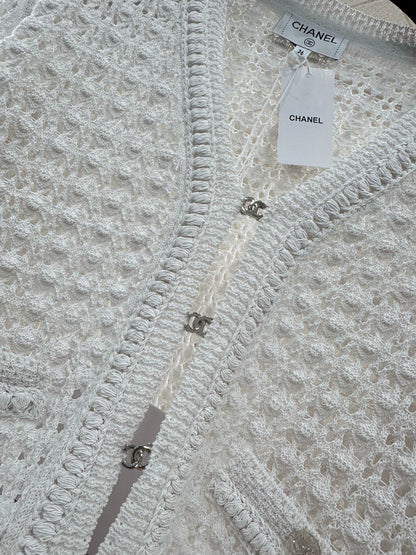 Openwork Short Knit Cardigan