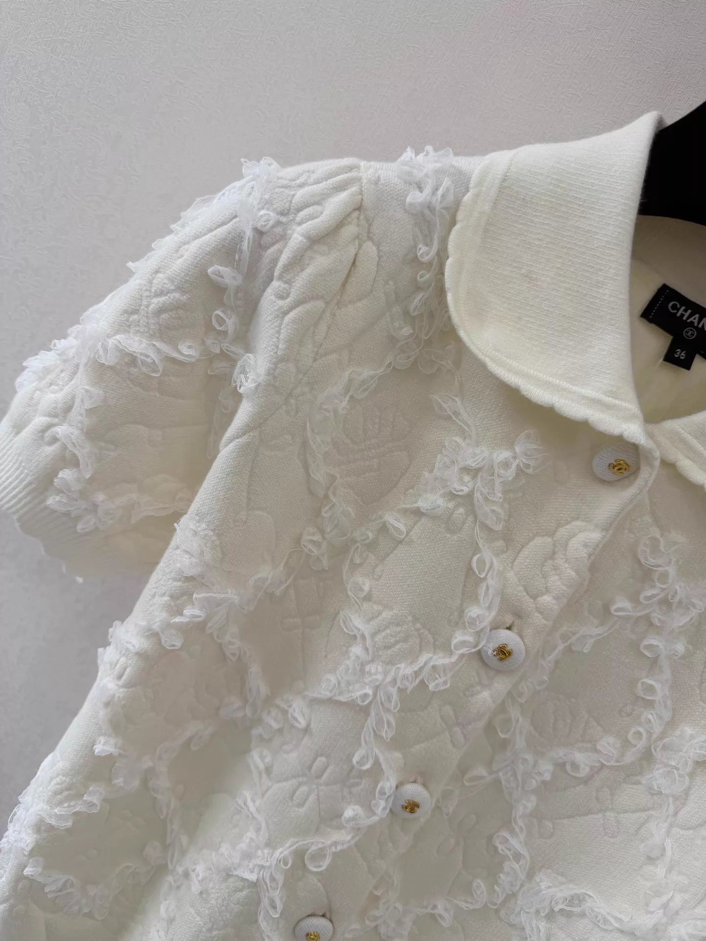 26ss Peter Pan collar knitted short sleeve