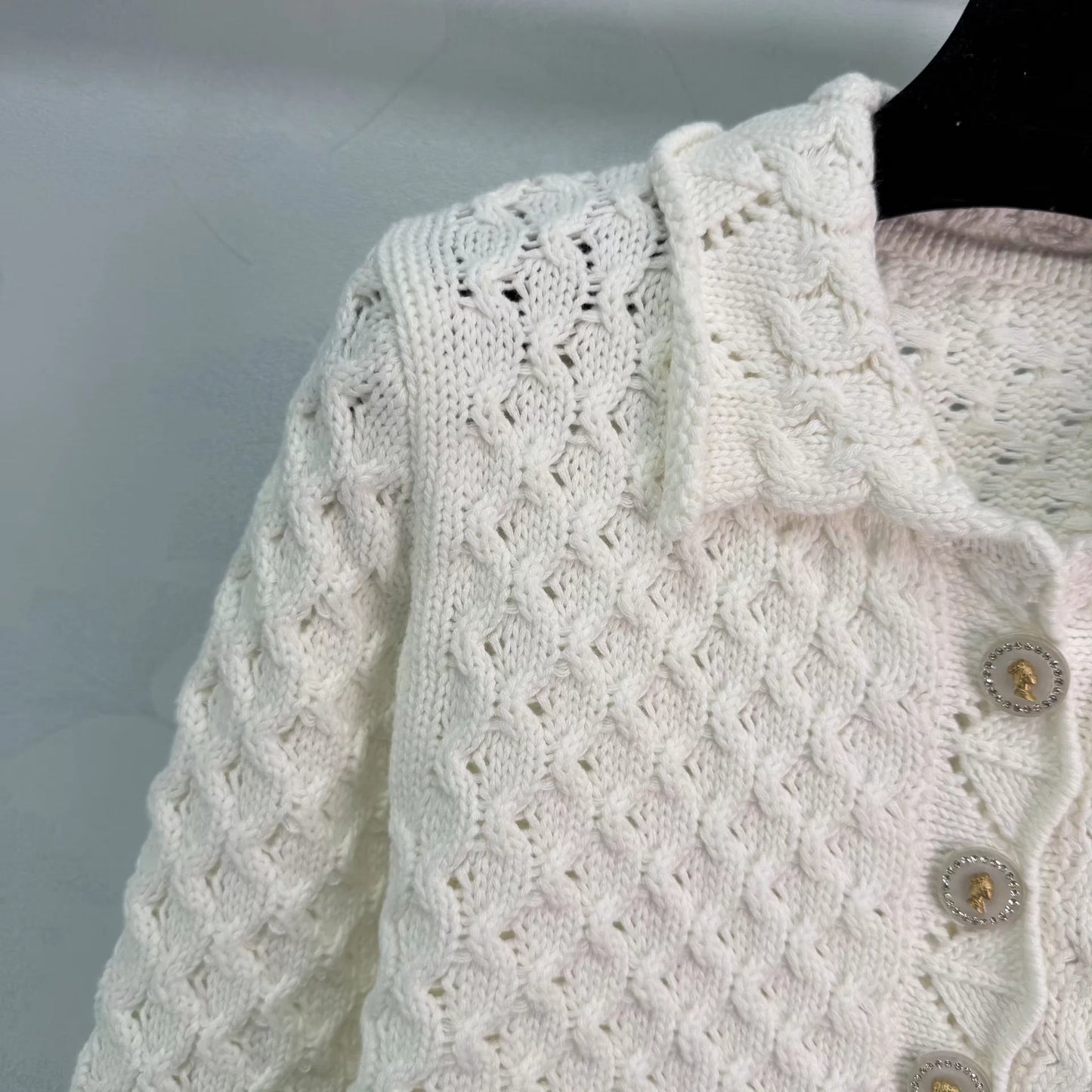 Openwork Knit Cardigan