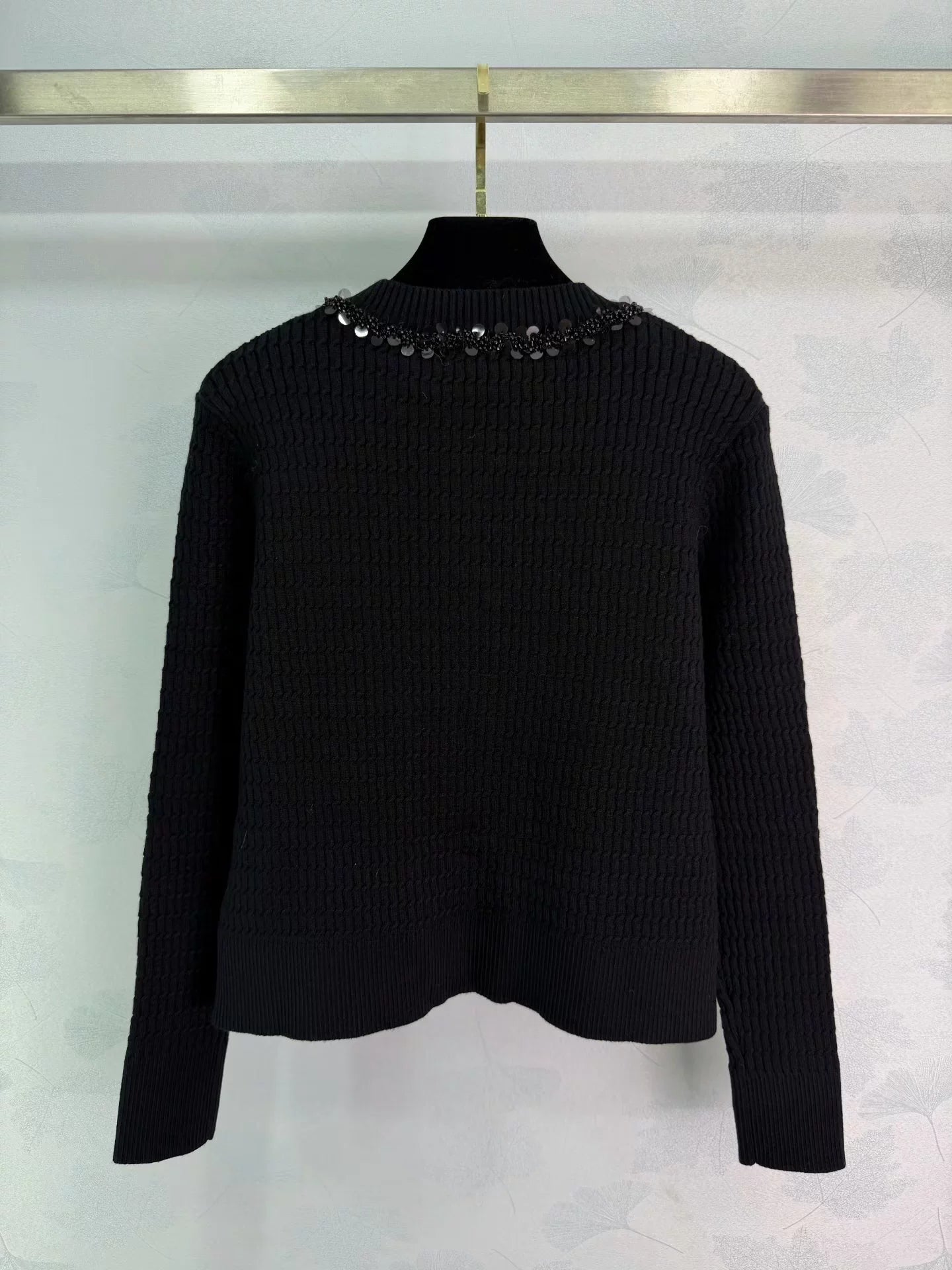 Sequined Knit Cardigan