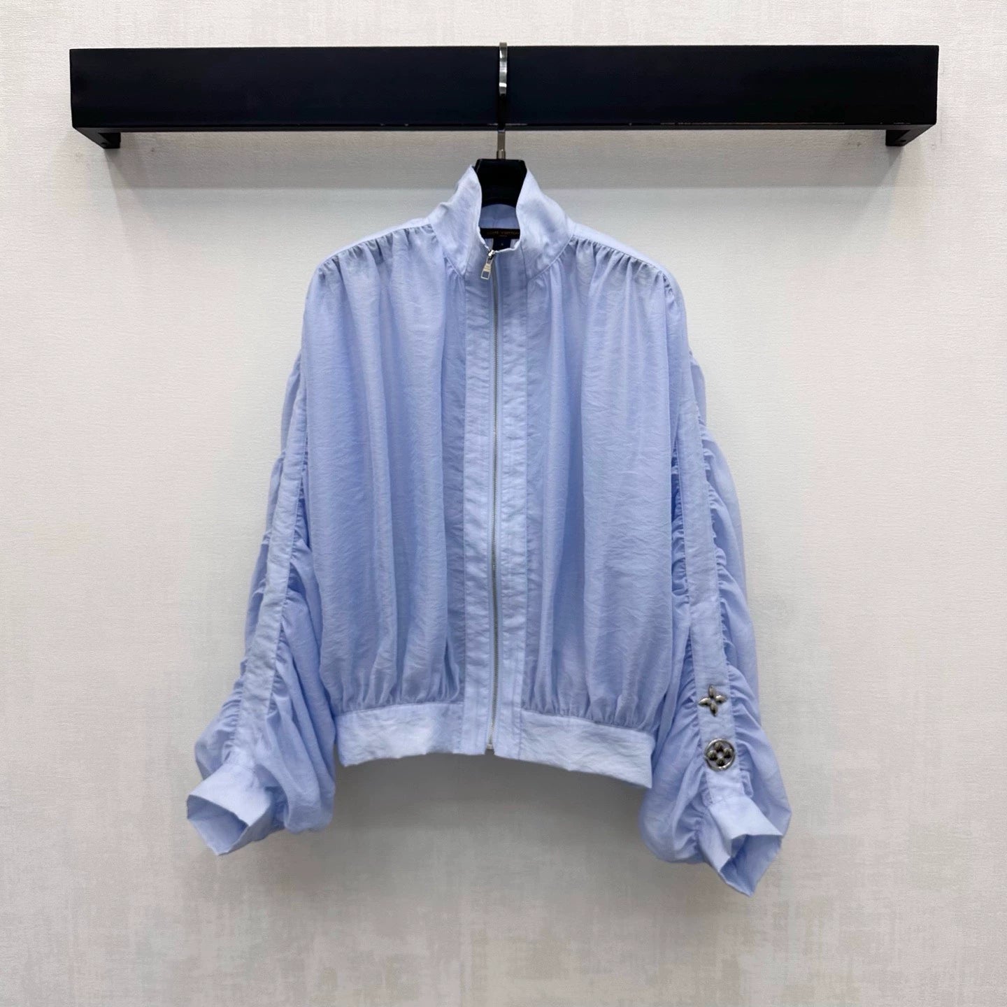 Louis Vuitton / 26New Season Stand-Collar Ruched Bomber Jacket