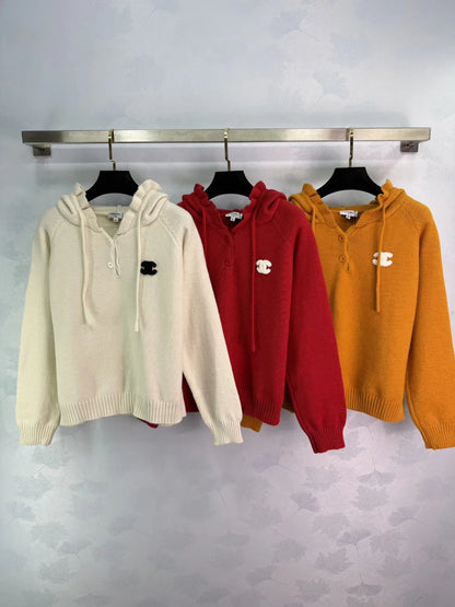 Hooded Pullover Knit Sweater