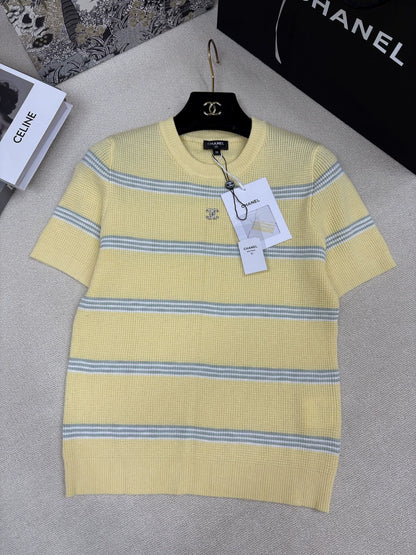 26ss Striped logo T-shirt