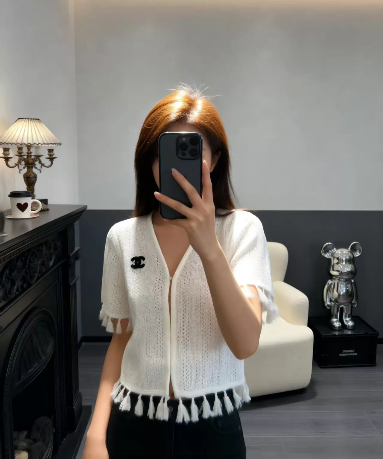 26ss V-neck Knit Short-Sleeve Cardigan