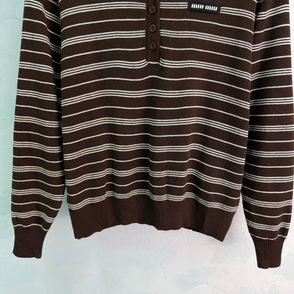 MiuMiu/26 Early Autumn New Knit Polo Shirt