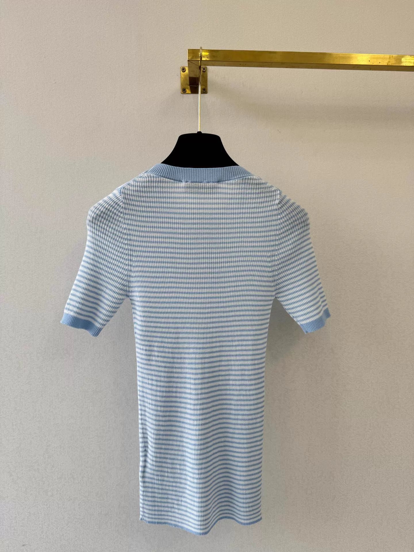 26ss Striped Knit Short-Sleeve T-Shirt