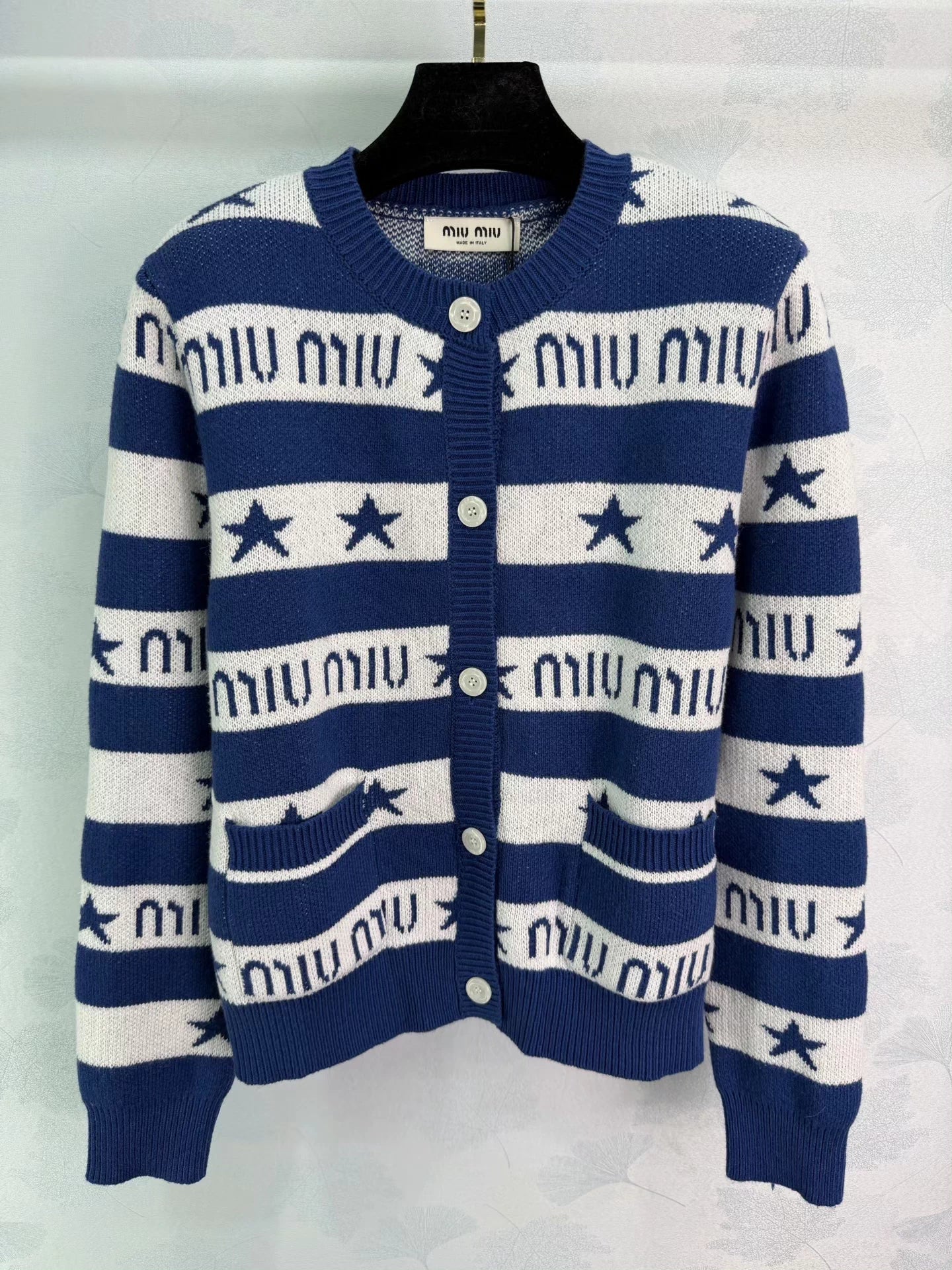 This striped knit cardigan