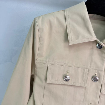 Workwear-style cropped jacket