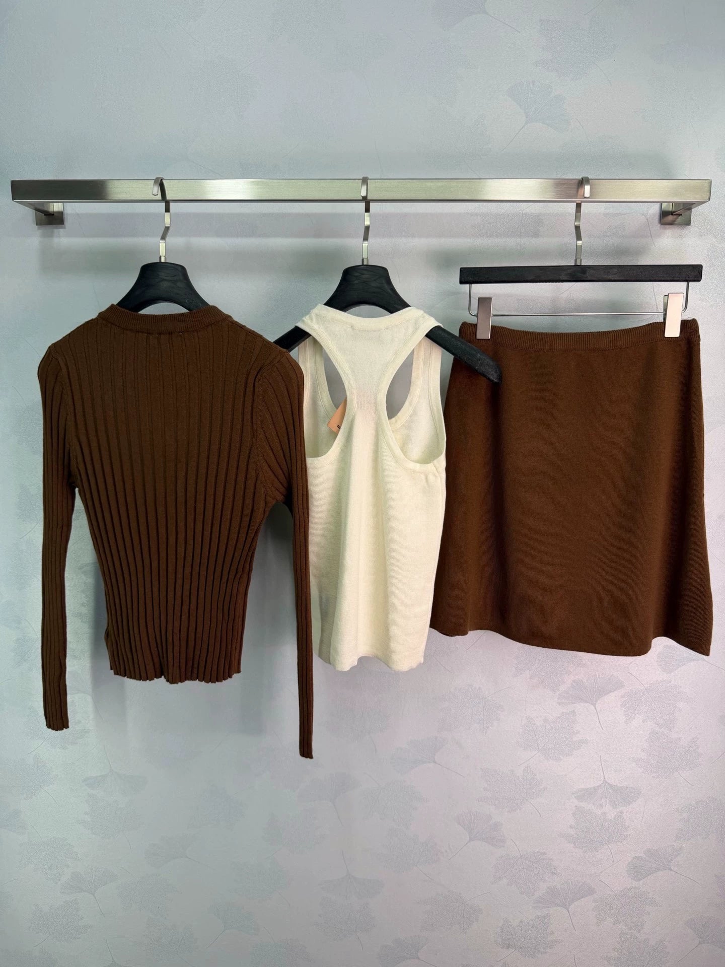 MiuMiu/26 Early Autumn New Knit Three-Piece Set