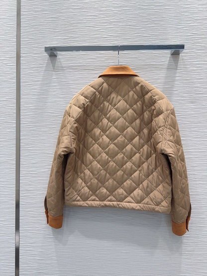 26New Color-Block Quilted Long-Sleeve Padded Jacket