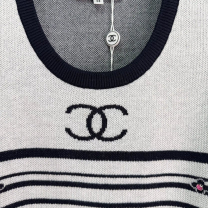 Striped Knit Vest