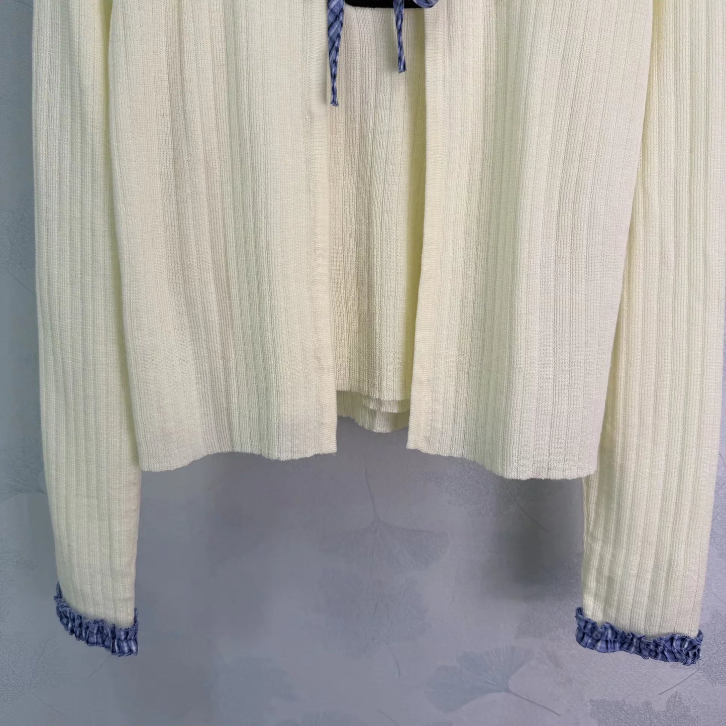 Ruffled Knit Cardigan