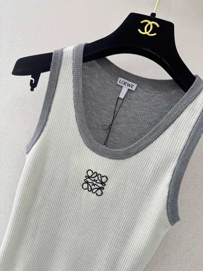 26ss Color-blocked Knit Vest