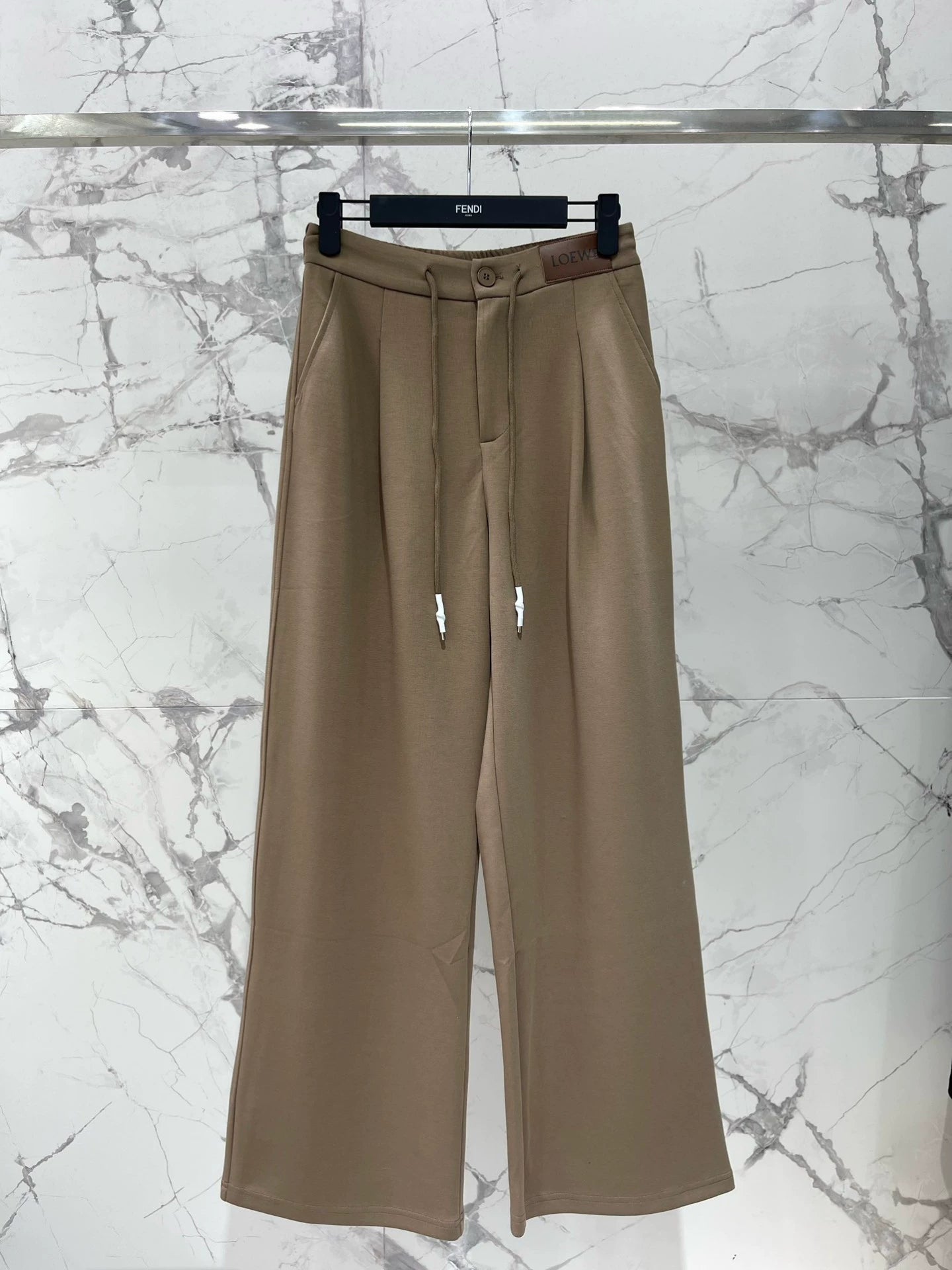 25fw Drawstring wide leg pants