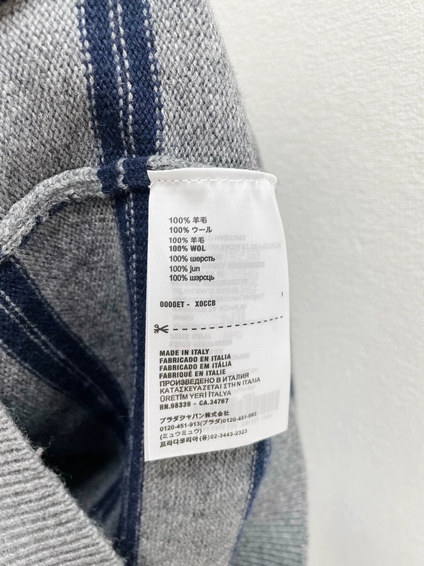 25fw Striped wool knitted sweater