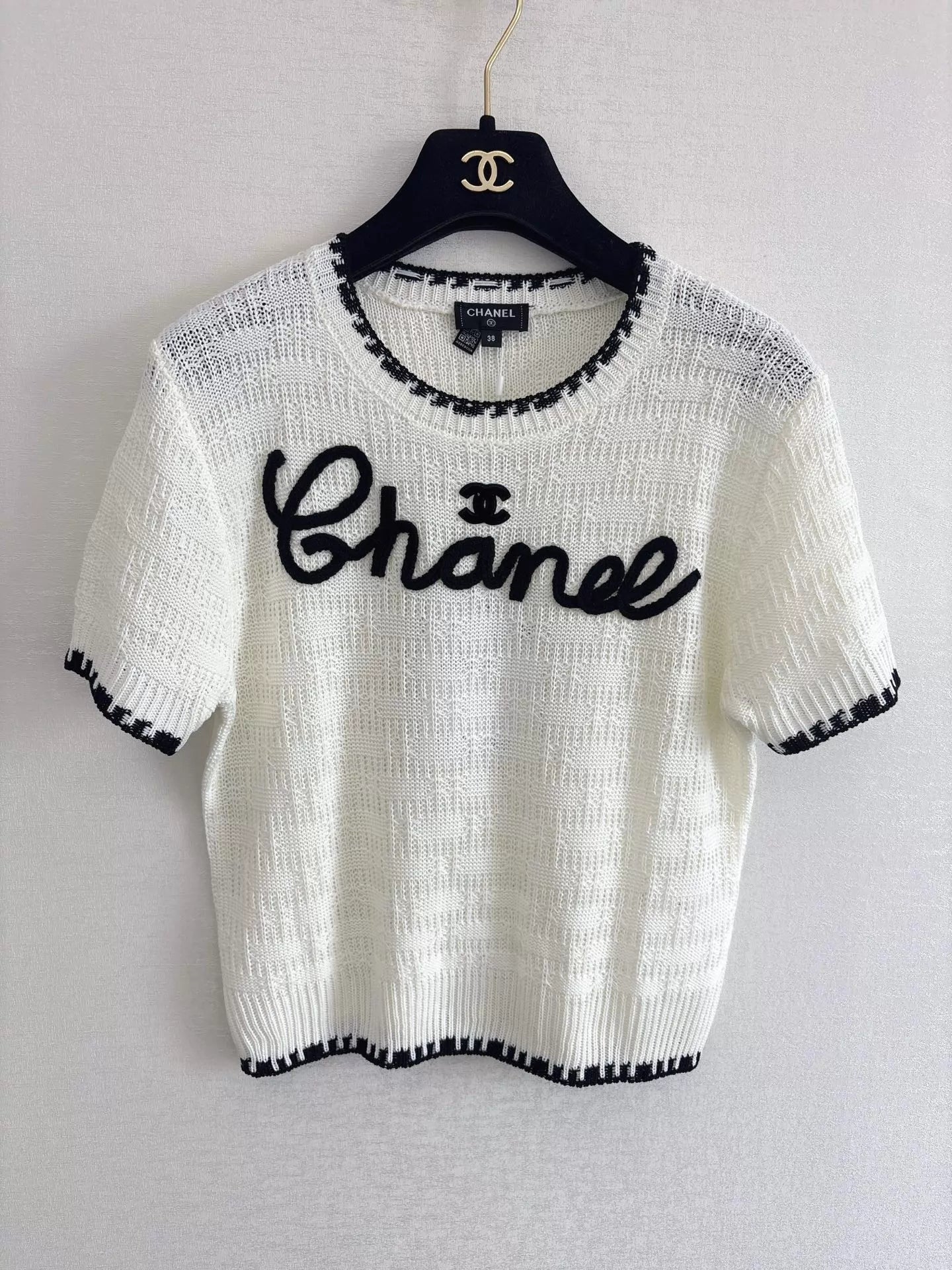 26ss Tweed short-sleeved shirt