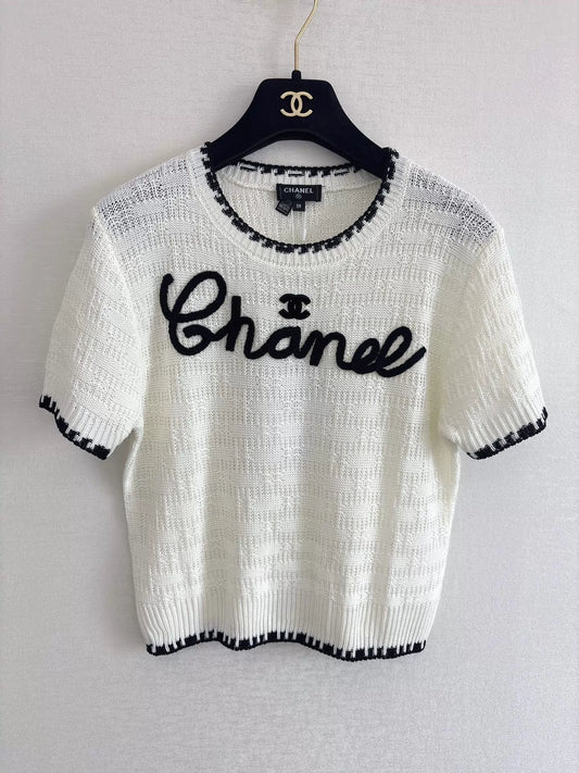 26ss Tweed short-sleeved shirt