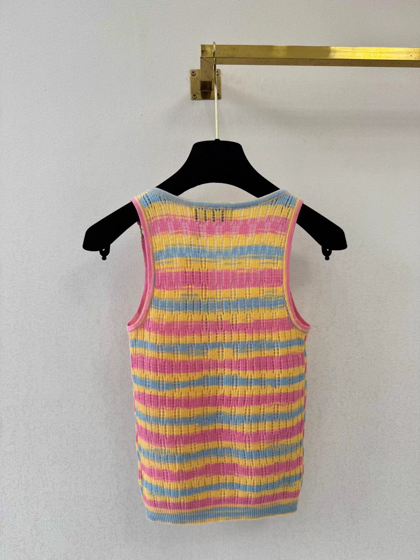 26ss Colorful Striped Knit Vest