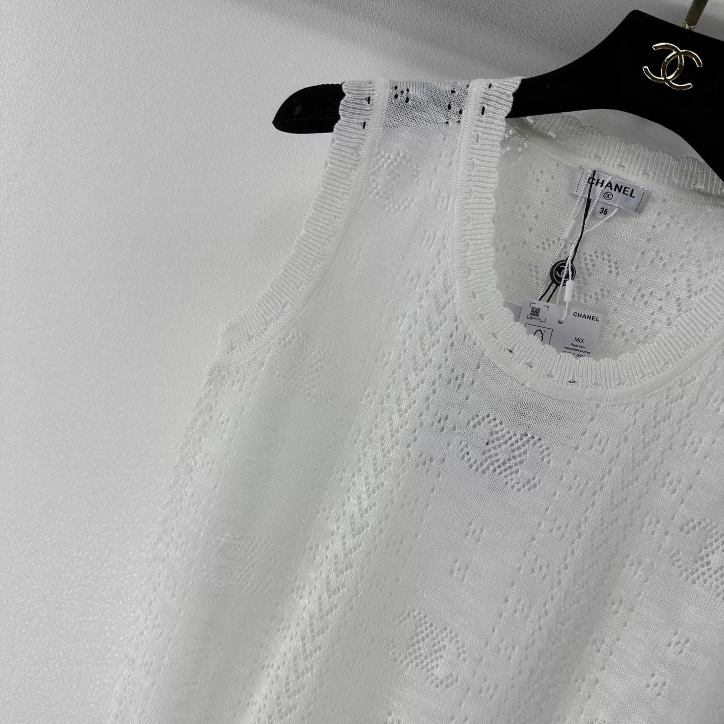 26ss Openwork Knit Sleeveless Vest