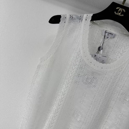 26ss Openwork Knit Sleeveless Vest