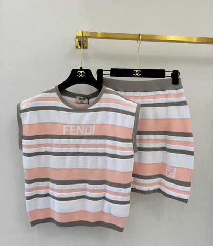 26ss Striped Knit Set