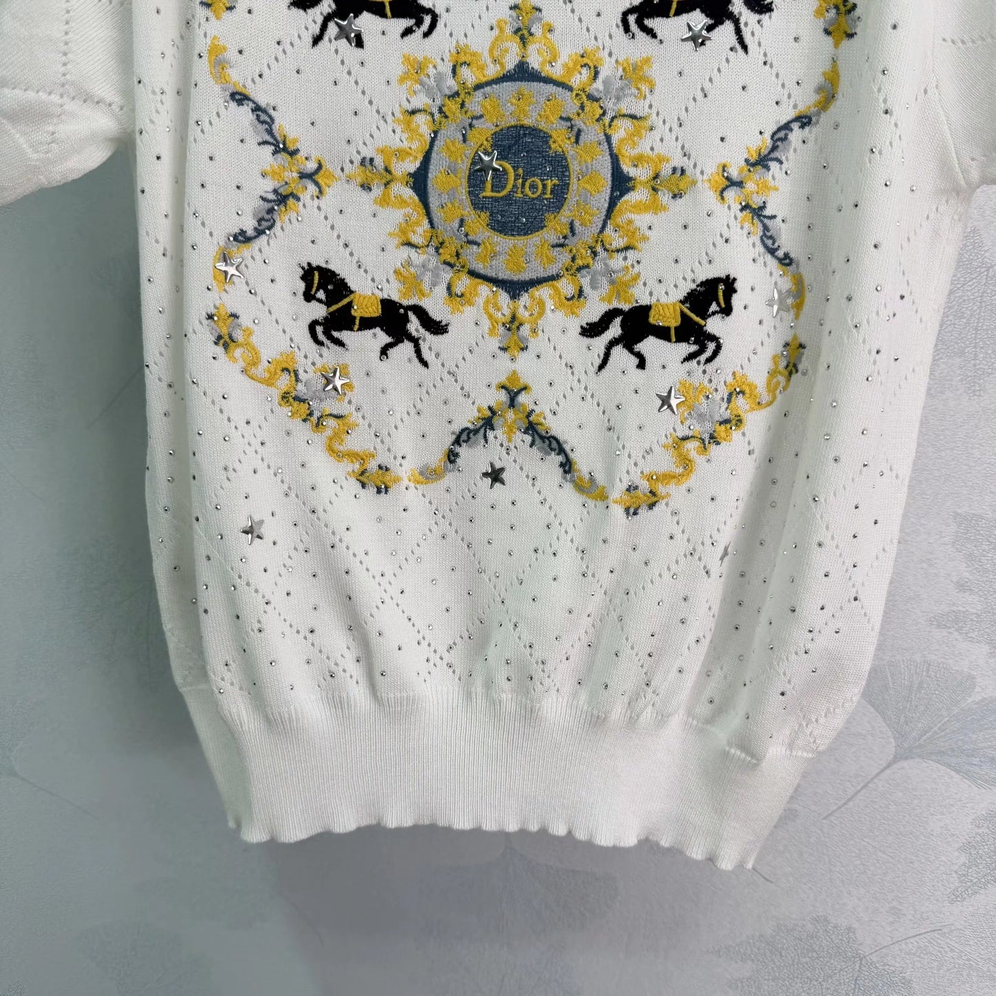 Horse Pattern Knit Top