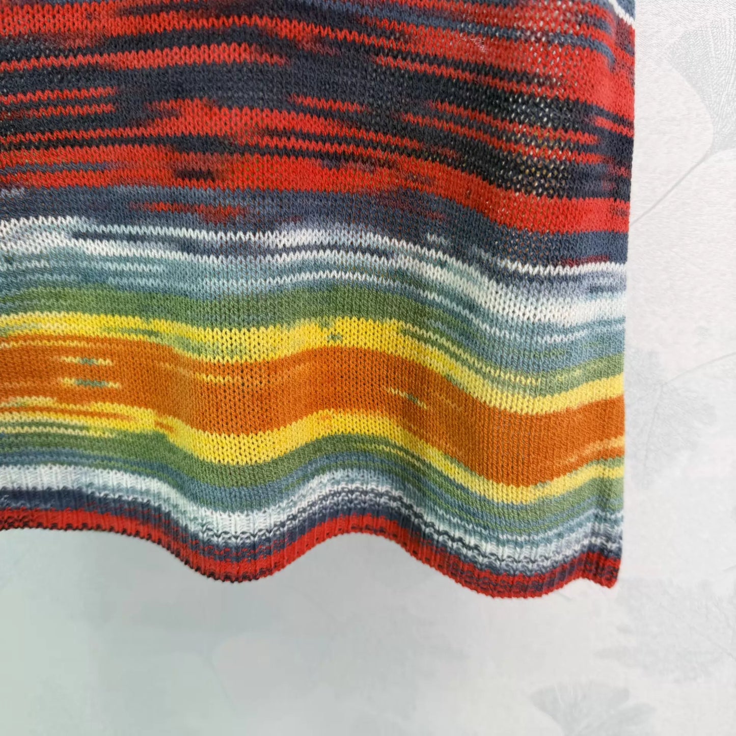 Rainbow Striped Knit Slip Dress