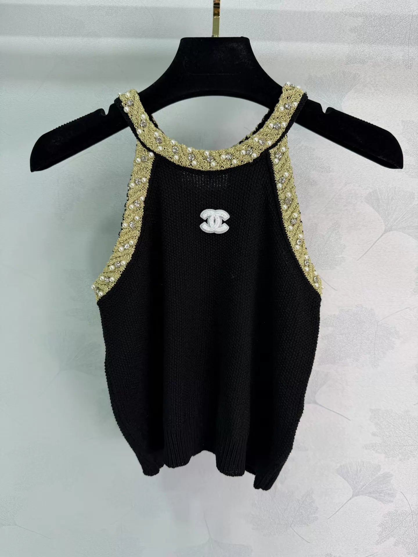 26ss Rhinestone Knit Vest