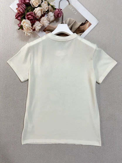 26ss Beaded Print T-shirt