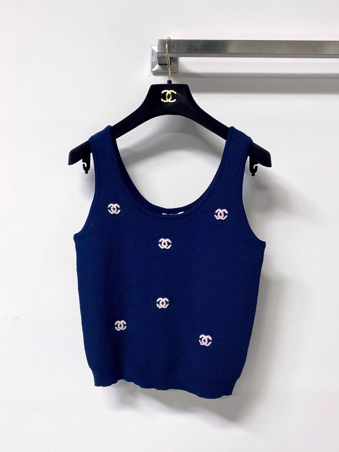26ss Embroidered logo vest