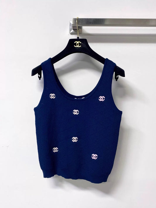 26ss Embroidered logo vest