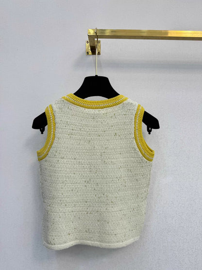 Tweed Color-Blocked Knit Set