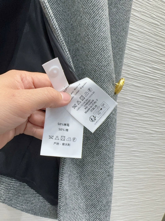 26Long-Sleeve Blazer with Contrast-Color Embroidered Logo and Pocket