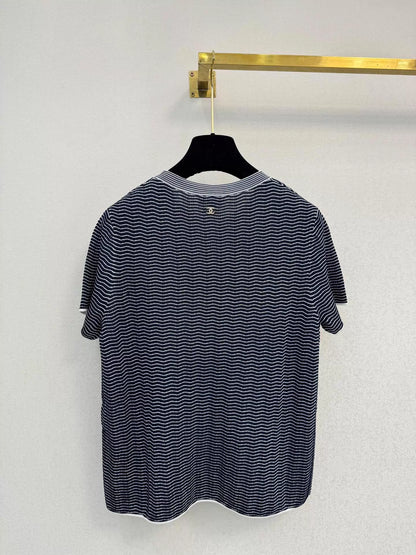26ss Striped knit T-shirt