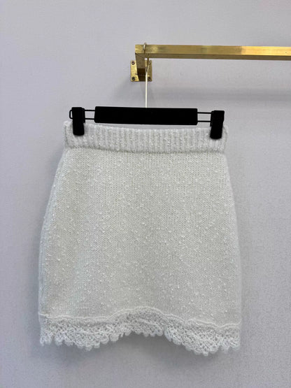 Tweed Knit Midi Skirt